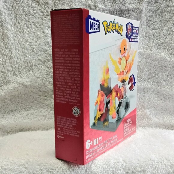 MEGA BLOKS Pokemon Charmander's Fire-Type Spin Made with Motion 81 Piece Set!! - Picture 2 of 5